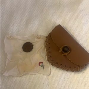 American Girl Josefina Leather Pouch Coin Hankie